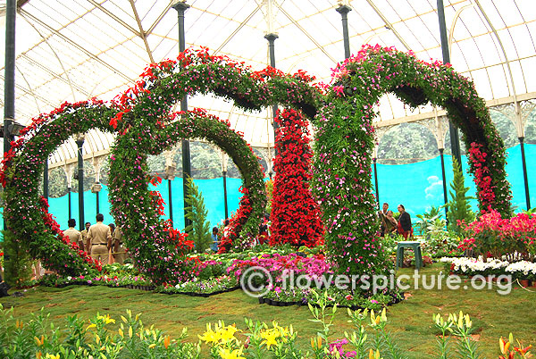 Floral arch lalbagh bangalore flower show jan 2016