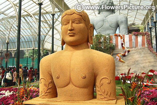 Floral tribute to shravanabelagola