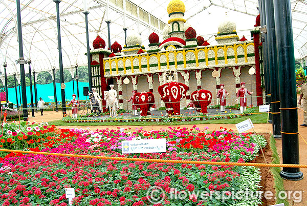 Panoramic view of lalbagh flower show august 2014