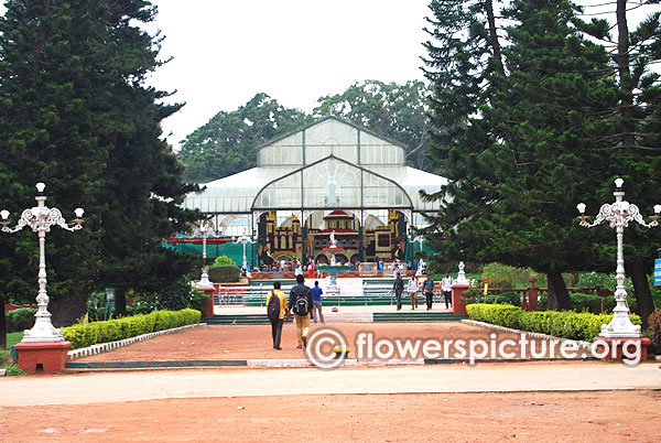 202nd lalbagh flower show glass house decoration