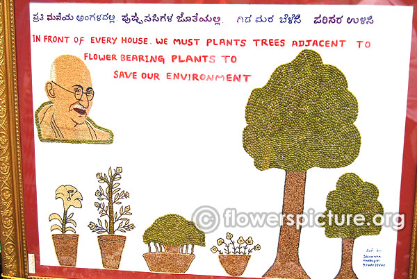 Save our environment plant trees seeds collage