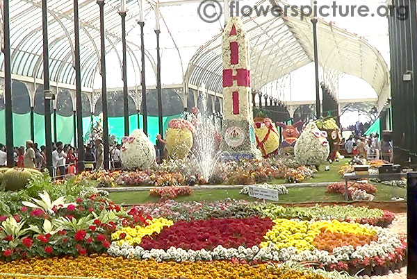 Main view of republic day flower show lalbagh 2014