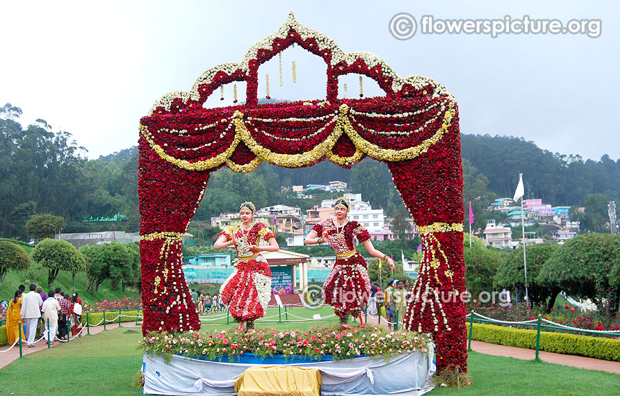 Bharathanatiyam dance flower decoration