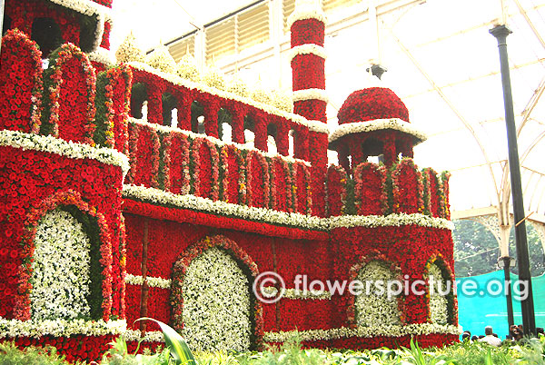 Side view of red fort delhi