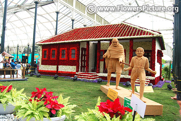 Lalbagh flowder show 2019-mahatma gandhi 150th anniversary year