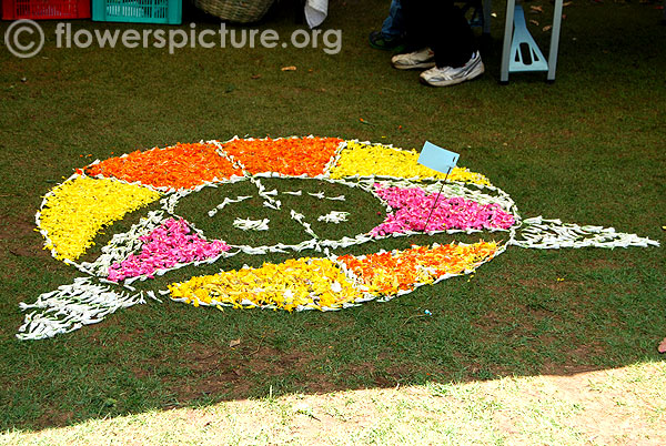 Doll flower rangoli