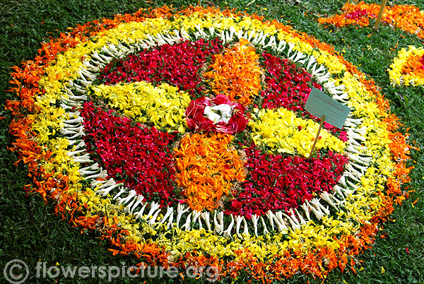 Traditional flower rangoli