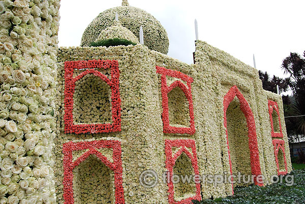 Side view of Floral taj mahal